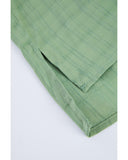 Darrahopens Women's Fashion > Tops & T-shirts Azura Exchange Plaid Print V Neck Short Sleeve Shirt - L