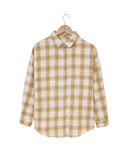 Darrahopens Women's Fashion > Tops & T-shirts Azura Exchange Plaid Shirt with Turn Down Collar - M
