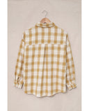 Darrahopens Women's Fashion > Tops & T-shirts Azura Exchange Plaid Shirt with Turn Down Collar - M