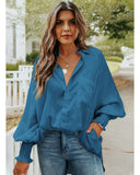 Darrahopens Women's Fashion > Tops & T-shirts Azura Exchange Pocketed Billowy Sleeves Shirt - XL