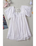 Darrahopens Women's Fashion > Tops & T-shirts Azura Exchange Pom Pom Lace Splicing Blouse - 2XL