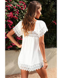 Darrahopens Women's Fashion > Tops & T-shirts Azura Exchange Pom Pom Lace Splicing Blouse - XL