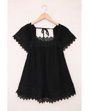 Darrahopens Women's Fashion > Tops & T-shirts Azura Exchange Pom Pom Splicing Square Neck Blouse - M