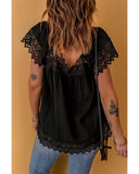 Darrahopens Women's Fashion > Tops & T-shirts Azura Exchange Pom Pom Splicing Square Neck Blouse - S