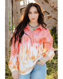 Darrahopens Women's Fashion > Tops & T-shirts Azura Exchange Print Lace-up Buttoned Henley Top - XL