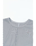 Darrahopens Women's Fashion > Tops & T-shirts Azura Exchange Relaxed Ribbed Knit Tee - L