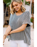 Darrahopens Women's Fashion > Tops & T-shirts Azura Exchange Relaxed Ribbed Knit Tee - M