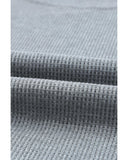 Darrahopens Women's Fashion > Tops & T-shirts Azura Exchange Ribbed Trim Waffle Knit Top - XL