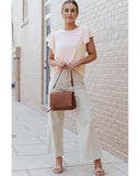 Darrahopens Women's Fashion > Tops & T-shirts Azura Exchange Sequin Sleeves Crew Neck T-Shirt - L