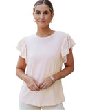 Darrahopens Women's Fashion > Tops & T-shirts Azura Exchange Sequin Sleeves Crew Neck T-Shirt - L