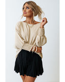 Darrahopens Women's Fashion > Tops & T-shirts Azura Exchange Smocked Wrist Shift Top - S