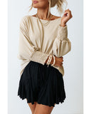 Darrahopens Women's Fashion > Tops & T-shirts Azura Exchange Smocked Wrist Shift Top - S