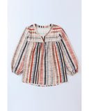 Darrahopens Women's Fashion > Tops & T-shirts Azura Exchange Striped 3/4 Sleeve Blouse - S