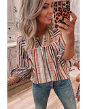 Darrahopens Women's Fashion > Tops & T-shirts Azura Exchange Striped 3/4 Sleeve Blouse - XL