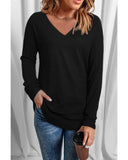 Darrahopens Women's Fashion > Tops & T-shirts Azura Exchange V Neck Long Sleeve Knit Top - M