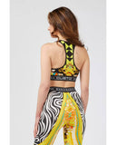 Darrahopens Women's Fashion > Tops & T-shirts Logo Elastic Stretch Top with Front and Rear Opening L Women