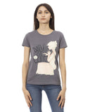 Darrahopens Women's Fashion > Tops & T-shirts Short Sleeve T-shirt with Front Print XL Women