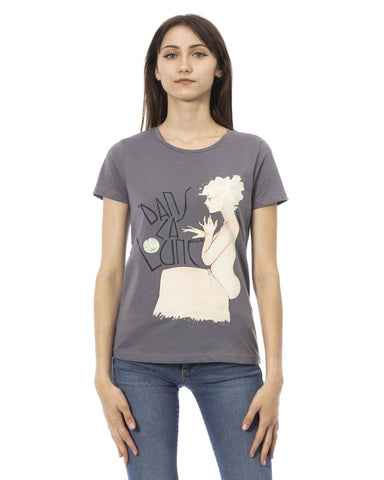 Darrahopens Women's Fashion > Tops & T-shirts Short Sleeve T-shirt with Front Print XL Women