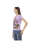 Darrahopens Women's Fashion > Tops & T-shirts Trussardi Action Women's Elegant Purple Cotton Blend Tee - M