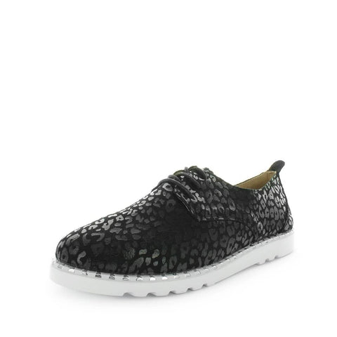 Darrahopens Women's Fashion > Uggs & Slippers JUST BEE Women's CORINNEII Flats Black Leopard 41EU