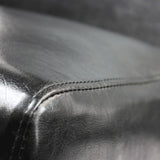 2x Wooden Frame Black Leatherette Dining Chairs with Solid Pine Legs