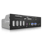 ICY BOX 5.25" Card Reader with multiport front panel (IB-863a-B)