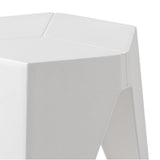 ArtissIn Set of 2 Puzzle Stool Plastic Stacking Bar Stools Dining Chairs Kitchen White