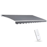 Instahut Motorised 4x2.5m Folding Arm Awning - Pearl Grey