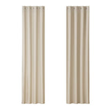 Artiss 2X Blockout Curtains Blackout Window Curtain Eyelet 140x230cm Beige