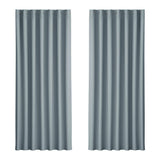 Artiss 2X Blockout Curtains Blackout Window Curtain Eyelet 240x230cm Grey