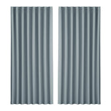 Artiss 2X Blockout Curtains Blackout Window Curtain Eyelet 300x230cm Grey