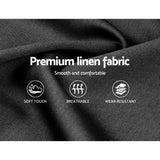 Artiss TOKI Double Size Storage Gas Lift Bed Frame without Headboard Fabric Charcoal