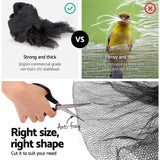 Instahut Bird Netting Net Anti Pest Commercial Fruit Trees Plant 10x30m 30GSM Black