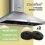 Comfee Rangehood 900mm Stainless Steel Canopy With 2 PCS Filter Replacement Combo