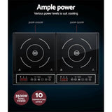 Devanti Portable Induction Cooktop 60cm Ceramic Glass