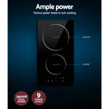 Devanti Induction Cooktop 30cm Ceramic Glass