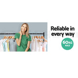Artiss 6FT Clothes Racks Metal Garment Display Rolling Rail Hanger Airer Stand Portable