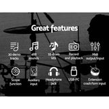 8 Piece Electric Electronic Drum Kit Mesh Drums Set Pad Tom Midi For Kids Adults