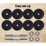 15KG Dumbbells Dumbbell Set Weight Training Plates Home Gym Fitness Exercise