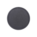 Artiss Ottoman Round Foot Stool Teddy Fabric Foot Rest Padded Seat Charcoal