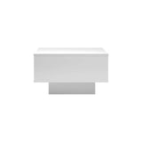 Artiss Coffee Table LED Lights High Gloss Storage Drawer Modern Furniture White