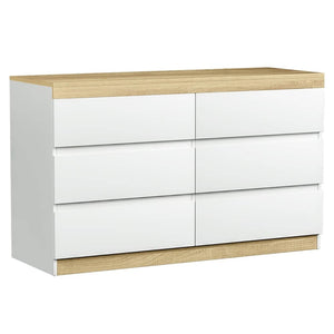 Artiss 6 Chest of Drawers Cabinet Dresser Table Tallboy Storage Bedroom White