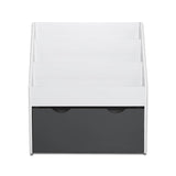 Keezi Kids Bookshelf Childrens Bookcase Organiser Storage Shelf Wooden White