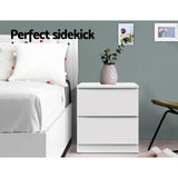 Artiss Bedside Table Cabinet Lamp Side Tables Drawers Nightstand Unit White