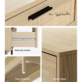 Artiss TV Cabinet Entertainment Unit TV Stand Wooden Rattan Storage Drawer 140CM