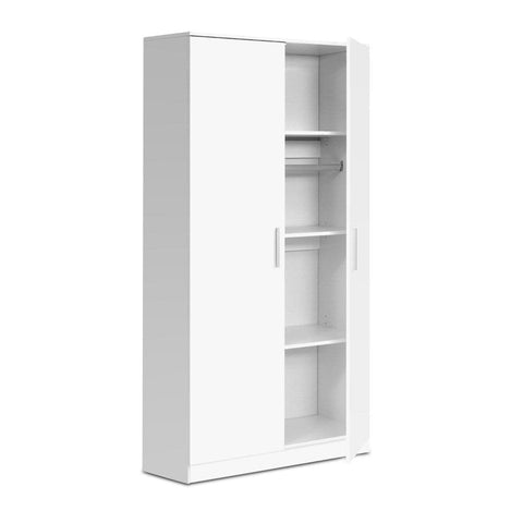 Artiss 180cm Height Wardrobe Wooden Cupboard White
