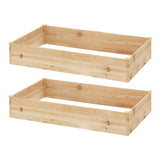 Greenfingers Garden Bed Raised 2x Wooden Planter Box Vegetables 150x90x30cm