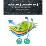 Instahut Gazebo Pop Up Marquee 3x3m Wedding Mesh Side Wall Outdoor Gazebos Black