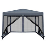Instahut Gazebo Pop Up Marquee 3x3m Wedding Mesh Side Wall Outdoor Gazebos Grey