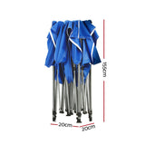 Instahut Gazebo Pop Up Marquee 3x3 Outdoor Wedding Gazebos Base Pod Kit Blue